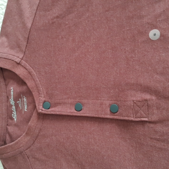 NWT Eddie Bauer Small Adventurer Henley Seawool Short Sleeve Shirt - Picture 15 of 16